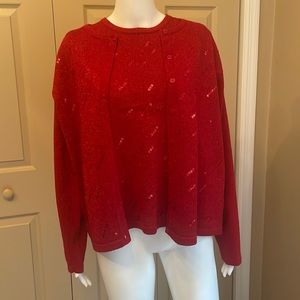 DRESS BARN Iridescent RED 2 piece set 🔥